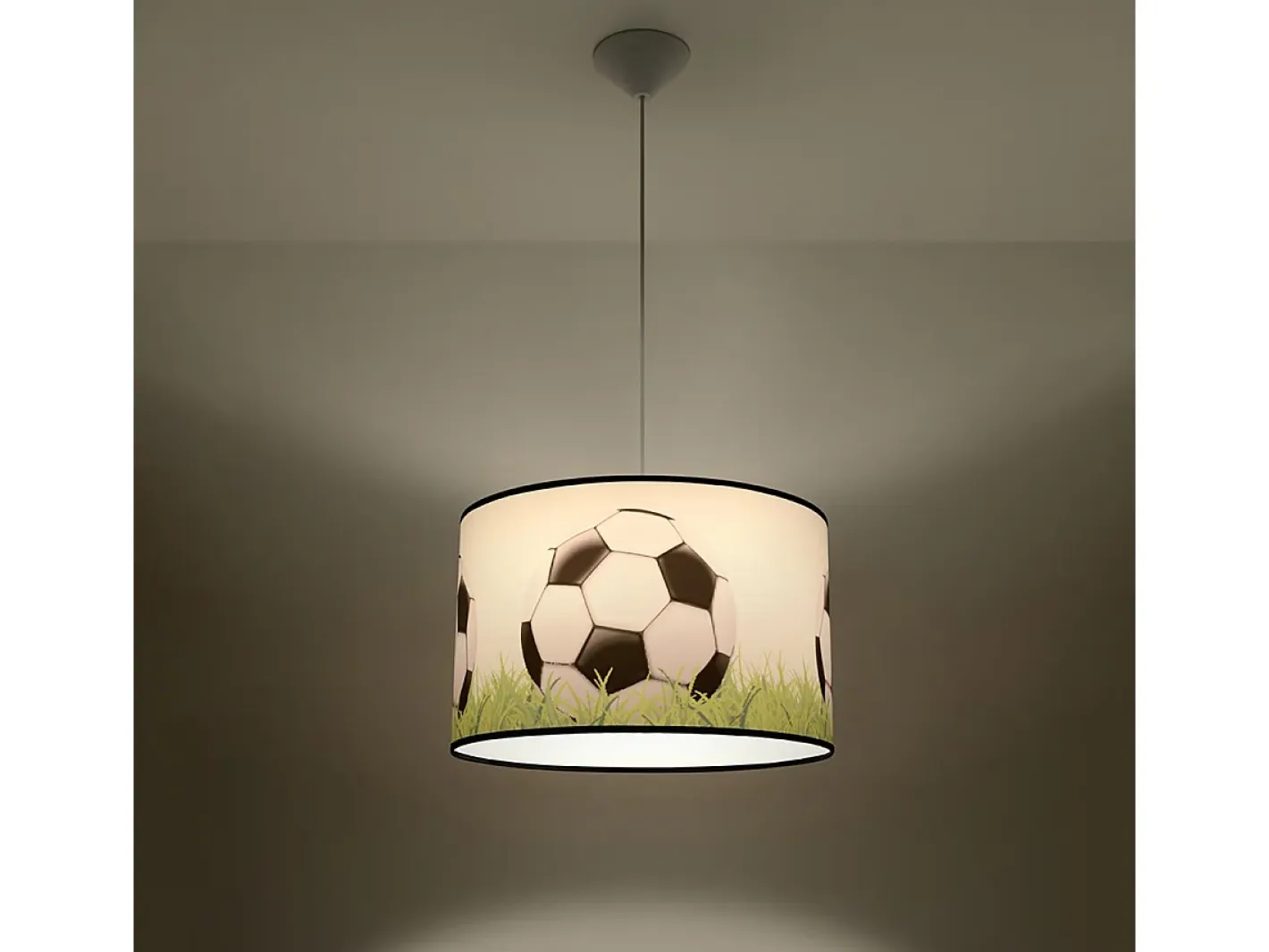 Sollux Lighting Lámparas colgantes Calcio c moderno de CLORURO DE POLIVINILO - 1 fuentes luminosas 4000K - L.40 x A.82 cm - blanco//verde Negro