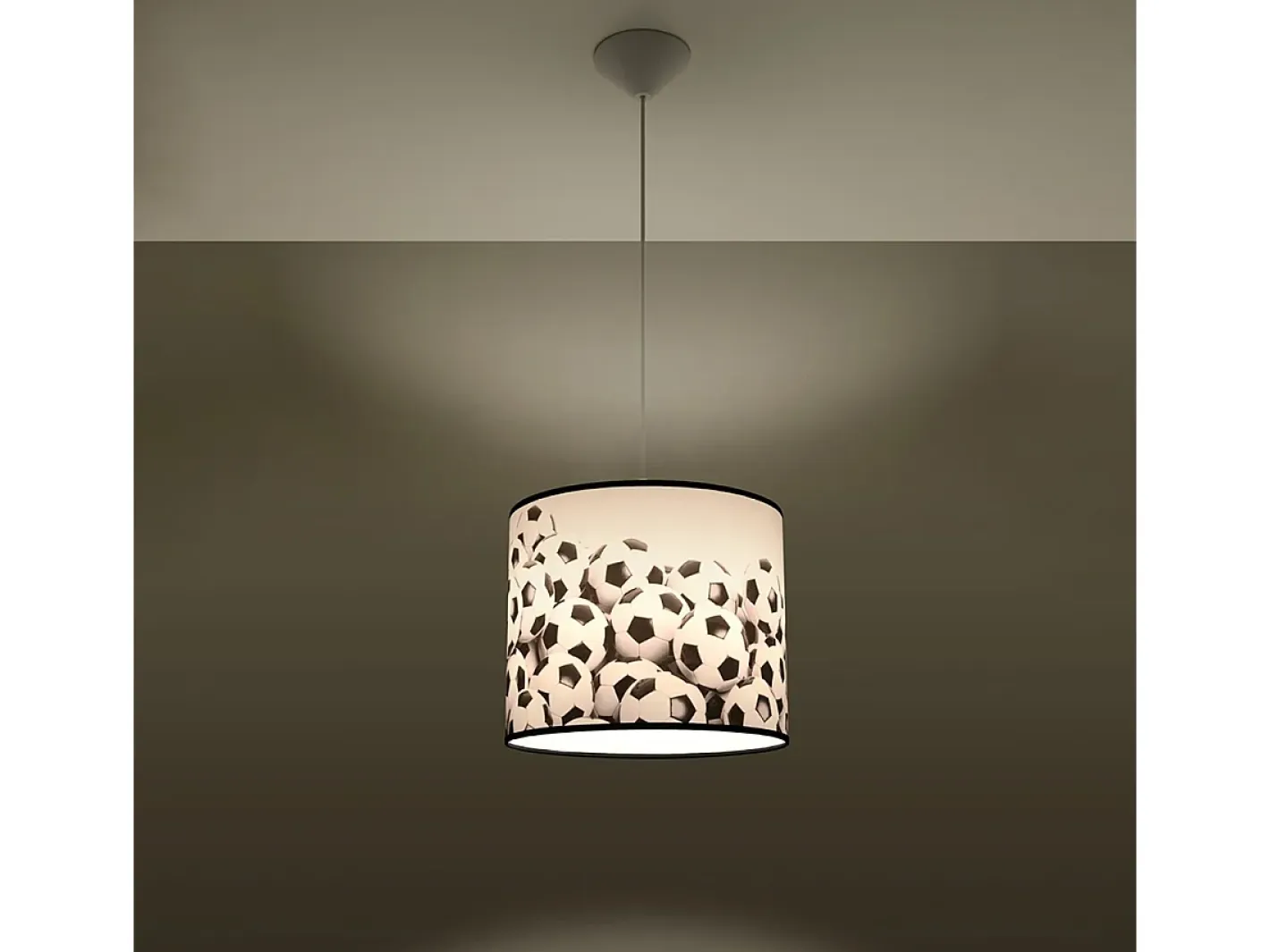 Sollux Lighting Lámpara Suspendida-Lámparas colgantes Calcio b moderno de CLORURO DE POLIVINILO - 1 fuentes luminosas 4000K - L.30 x A.82 cm - negro Blanco