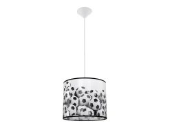 Sollux Lighting Lámpara Suspendida-Lámparas colgantes Calcio b moderno de CLORURO DE POLIVINILO - 1 fuentes luminosas 4000K - L.30 x A.82 cm - negro Blanco