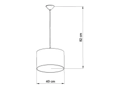 Sollux Lighting Lámparas colgantes Calcio c moderno de CLORURO DE POLIVINILO - 1 fuentes luminosas 3000K - L.40 x A.82 cm - blanco//verde Negro Outlet