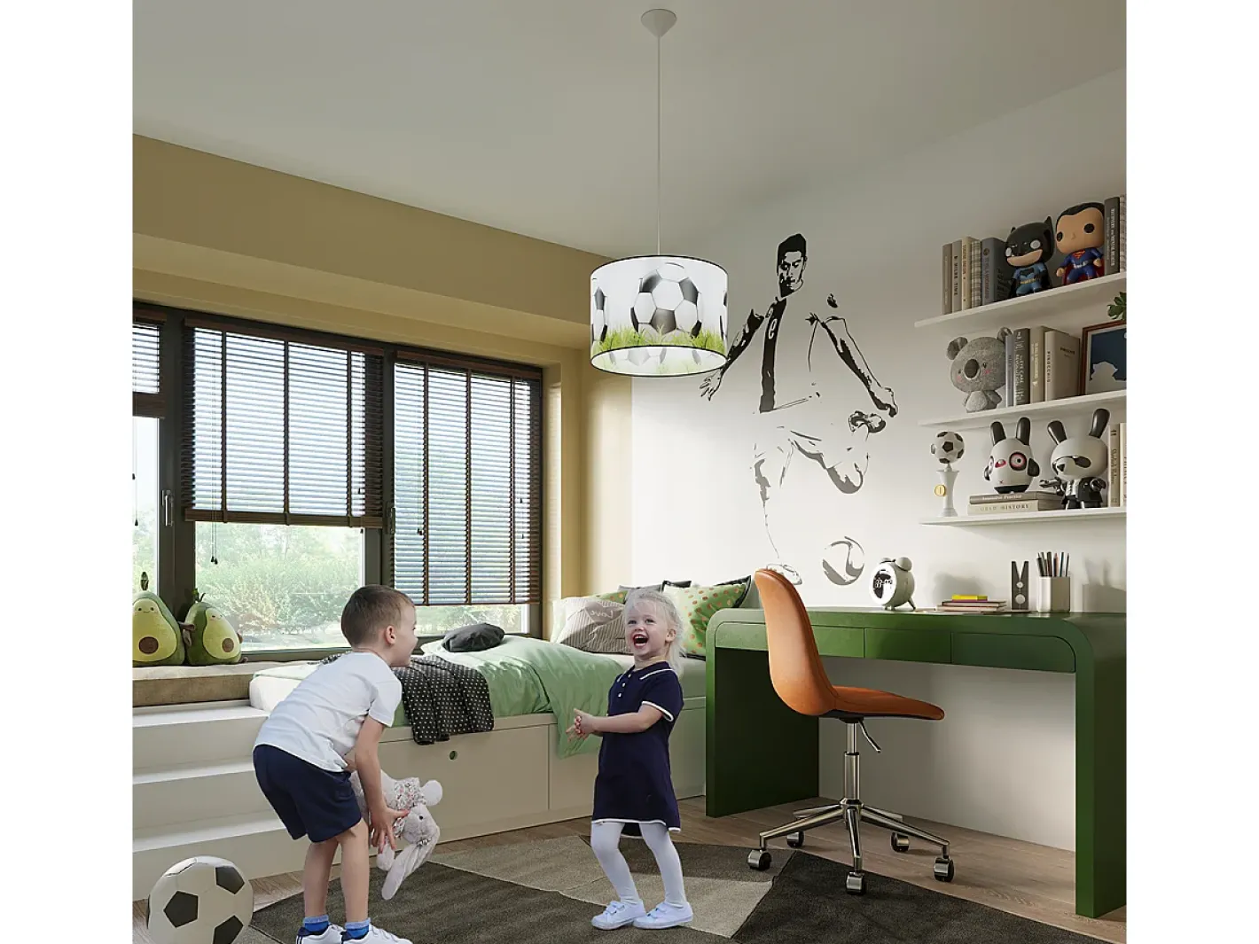 Sollux Lighting Lámparas colgantes Calcio c moderno de CLORURO DE POLIVINILO - 1 fuentes luminosas 3000K - L.40 x A.82 cm - blanco//verde Negro Outlet