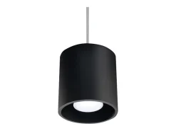 Sollux Lighting Lámpara Suspendida-Lámparas colgantes Celeris moderno de aluminio - 1 fuentes luminosas 4000K - L.10 x A.110 cm - Negro
