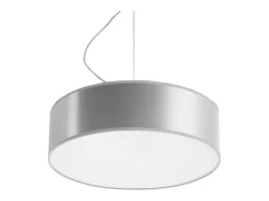 Sollux Lighting Lámparas colgantes Cercle minimalista de CLORURO DE POLIVINILO - 2 fuentes luminosas 3000K - L.35 x A.111 cm - Gris Hot