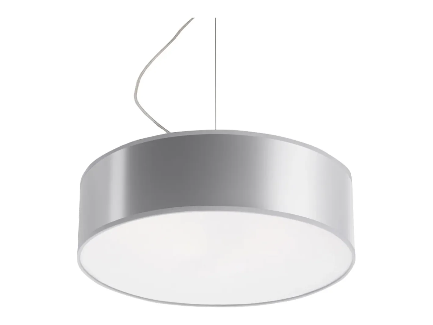 Sollux Lighting Lámparas colgantes Cercle minimalista de CLORURO DE POLIVINILO - 2 fuentes luminosas 3000K - L.35 x A.111 cm - Gris Hot