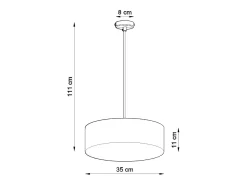 Sollux Lighting Lámparas colgantes Cercle minimalista de CLORURO DE POLIVINILO - 2 fuentes luminosas 4000K - L.35 x A.111 cm - Blanco Clearance