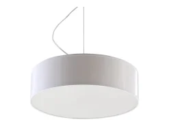Sollux Lighting Lámpara Suspendida-Lámparas colgantes Cercle minimalista de CLORURO DE POLIVINILO - 2 fuentes luminosas 3000K - L.35 x A.111 cm - Blanco