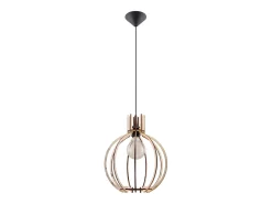 New Sollux Lighting Lámparas colgantes Citranova escandinavo de madera - 1 fuentes luminosas 3000K - L.28 x A.100 cm - madera natural Color natural claro