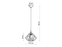Sollux Lighting Lámpara Suspendida-Lámparas colgantes Citrubloom escandinavo de madera - 1 fuentes luminosas 3000K - L.27,5 x A.90 cm - madera natural Color natural claro