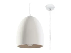 Outlet Sollux Lighting Lámparas colgantes Darow moderno de cerámica - 1 fuentes luminosas 4000K - L.30 x A.122 cm - Blanco