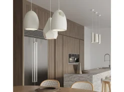 Discount Sollux Lighting Lámparas colgantes Darow moderno de cerámica - 1 fuentes luminosas 3000K - L.30 x A.122 cm - Blanco
