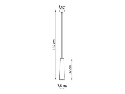 Sollux Lighting Lámparas colgantes Eclix moderno de cerámica - 1 fuentes luminosas 3000K - L.8 x A.132 cm - Blanco Online