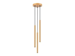 Best Sollux Lighting Lámparas colgantes Elara moderno de acero - 3 fuentes luminosas 4000K - L.20 x A.120 cm - Dorado