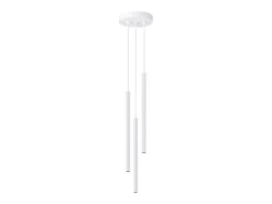Outlet Sollux Lighting Lámparas colgantes Elara moderno de acero - 3 fuentes luminosas 3000K - L.20 x A.120 cm - Blanco