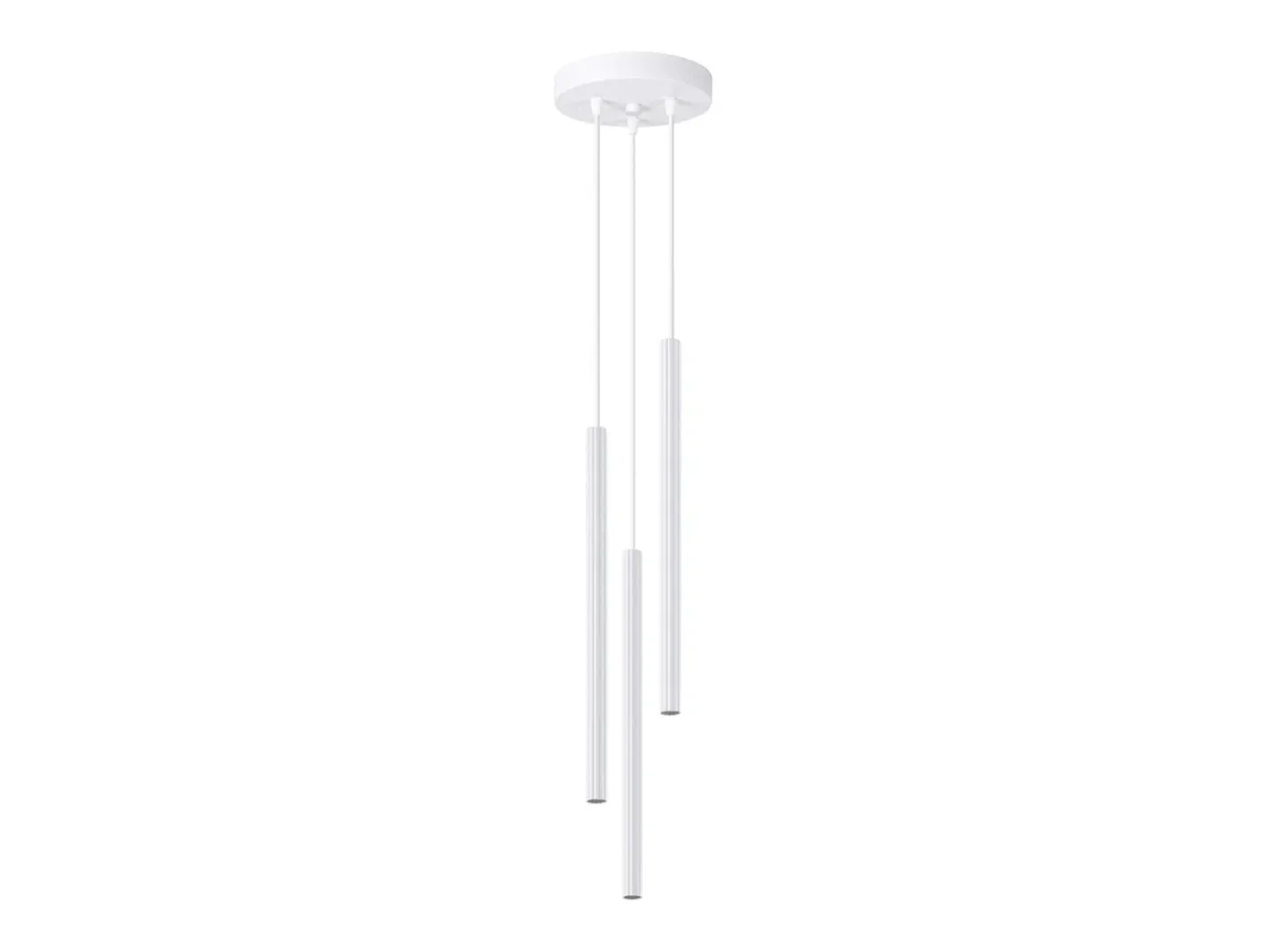 Outlet Sollux Lighting Lámparas colgantes Elara moderno de acero - 3 fuentes luminosas 3000K - L.20 x A.120 cm - Blanco