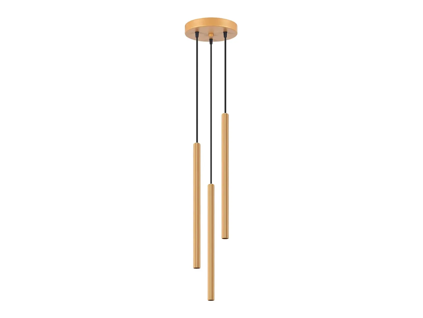 Sale Sollux Lighting Lámparas colgantes Elara moderno de acero - 3 fuentes luminosas 3000K - L.20 x A.120 cm - Dorado
