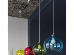 Sollux Lighting Lámparas colgantes Esfera minimalista de acero/vidrio - 1 fuentes luminosas 4000K - L.30 x A.120 cm - Transparente Sale