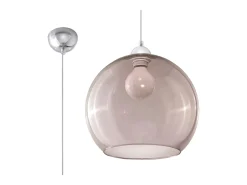 Clearance Sollux Lighting Lámparas colgantes Esfera minimalista de acero/vidrio - 1 fuentes luminosas 4000K - L.30 x A.120 cm - grafito Negro