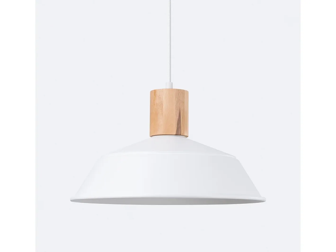 New Sollux Lighting Lámparas Colgantes Fano Escandinavo De Acero - 1 Fuentes Luminosas - L.34 X A.120 Cm - Blanco