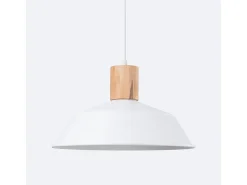 Sollux Lighting Lámpara Suspendida-Lámparas colgantes Fanova escandinavo de acero - 1 fuentes luminosas 3000K - L.34 x A.120 cm - Blanco