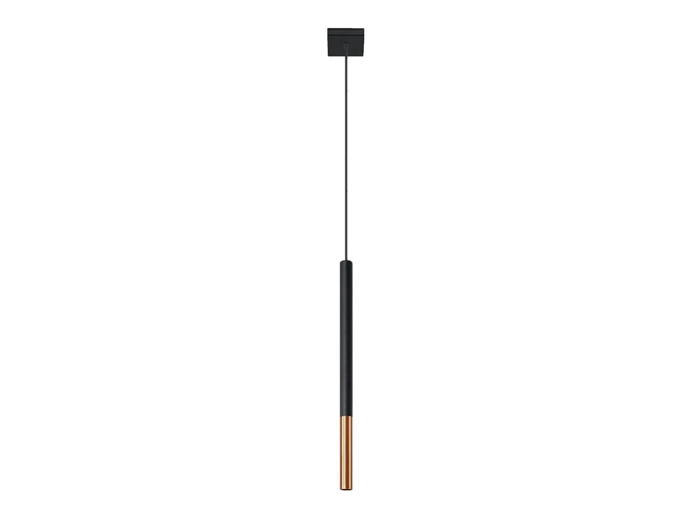 Sollux Lighting Lámpara Suspendida-Lámparas colgantes Flar moderno de acero - 1 fuentes luminosas 3000K - L.8 x A.100 cm - /cobre Negro