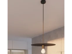 Discount Sollux Lighting Lámparas colgantes Flavieta moderno de acero - 1 fuentes luminosas 4000K - L.40 x A.105 cm - Negro