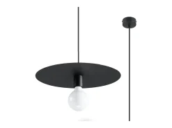 Discount Sollux Lighting Lámparas colgantes Flavieta moderno de acero - 1 fuentes luminosas 4000K - L.40 x A.105 cm - Negro