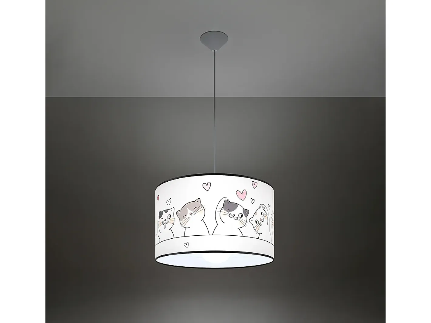 Hot Sollux Lighting Lámparas colgantes Gatto moderno de CLORURO DE POLIVINILO - 1 fuentes luminosas 4000K - L.40 x A.95 cm - Multicolor