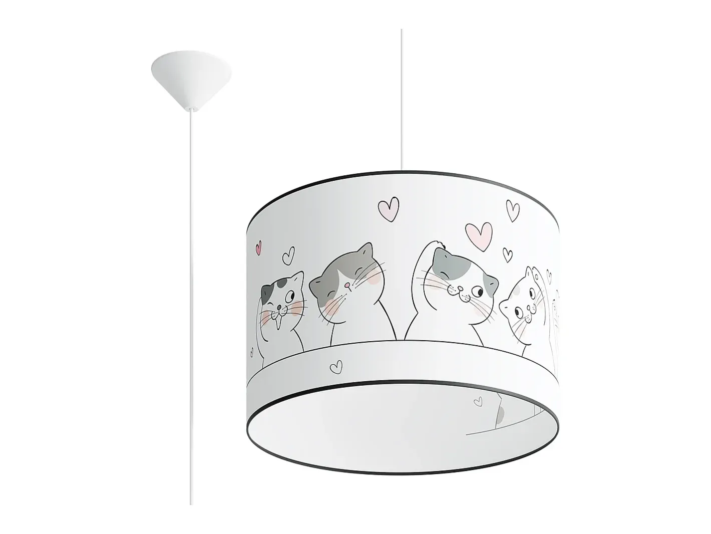Sollux Lighting Lámparas colgantes Gatto moderno de CLORURO DE POLIVINILO - 1 fuentes luminosas 3000K - L.40 x A.95 cm - Multicolor Online