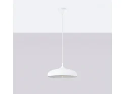 Sollux Lighting Lámpara Suspendida-Lámparas Colgantes Gina Escandinavo De Acero - 1 Fuentes Luminosas - L.38 X A.74 Cm - Blanco