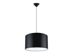 Sollux Lighting Lámparas colgantes Gloxo minimalista de tela/PVC - 1 fuentes luminosas 4000K - L.40 x A.88 cm - Negro Online