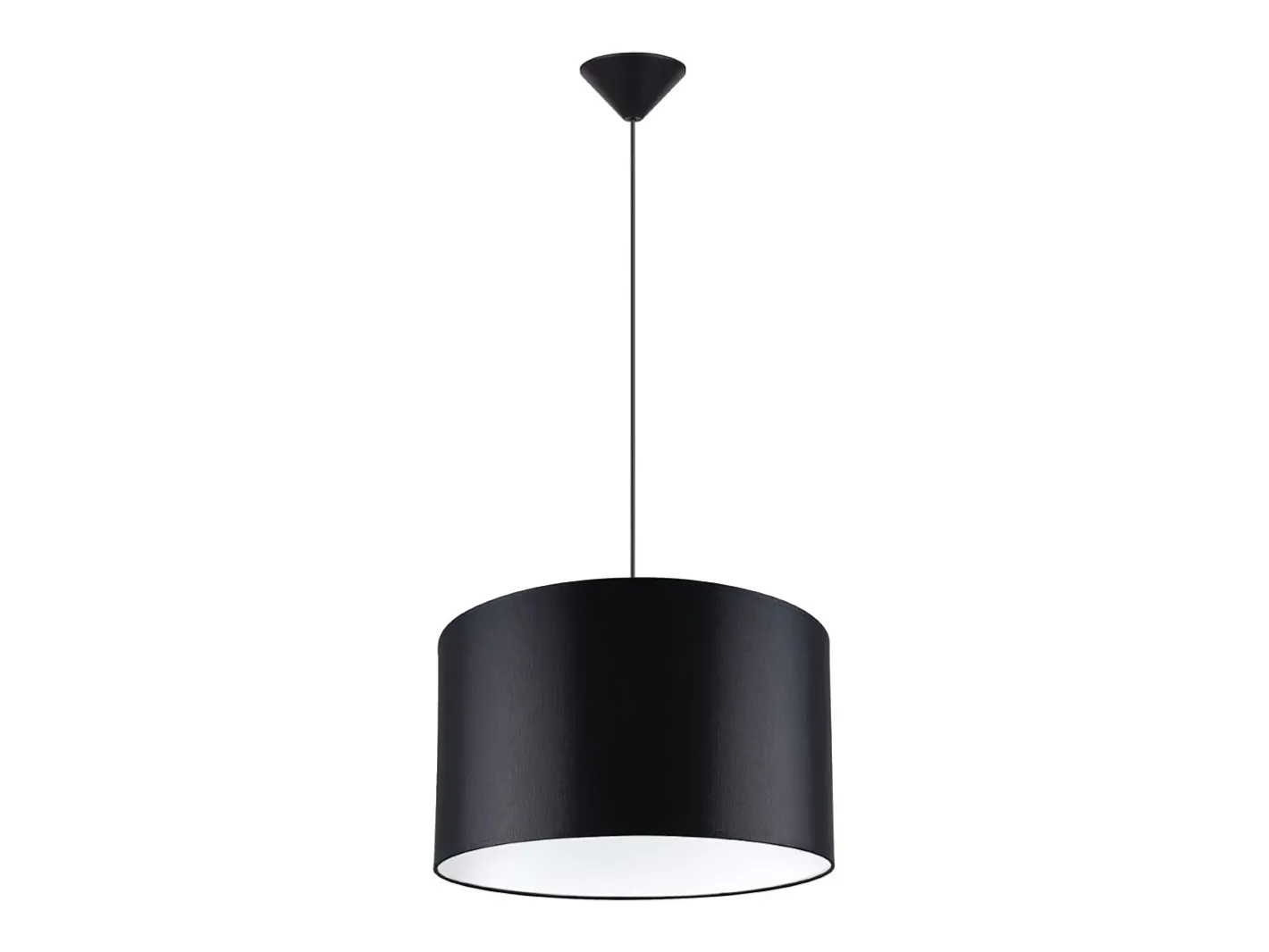 Sollux Lighting Lámparas colgantes Gloxo minimalista de tela/PVC - 1 fuentes luminosas 4000K - L.40 x A.88 cm - Negro Online