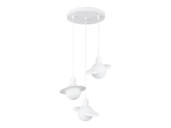 Sollux Lighting Lámparas colgantes Gloxo moderno de acero - 3 fuentes luminosas 4000K - L.32 x A.120 cm - Blanco Outlet