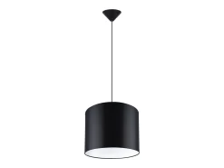 Sollux Lighting Lámpara Suspendida-Lámparas colgantes Gloxo minimalista de tela/PVC - 1 fuentes luminosas 4000K - L.30 x A.88 cm - Negro