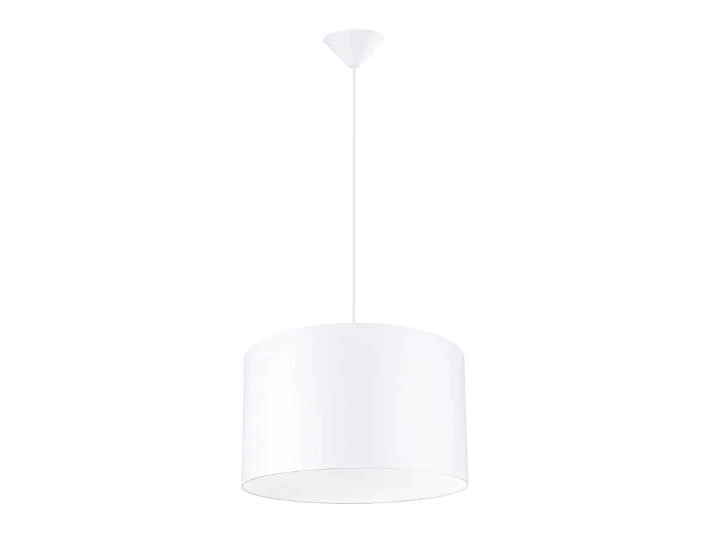 Sollux Lighting Lámparas colgantes Gloxo minimalista de tela/PVC - 1 fuentes luminosas 4000K - L.40 x A.88 cm - Blanco Outlet