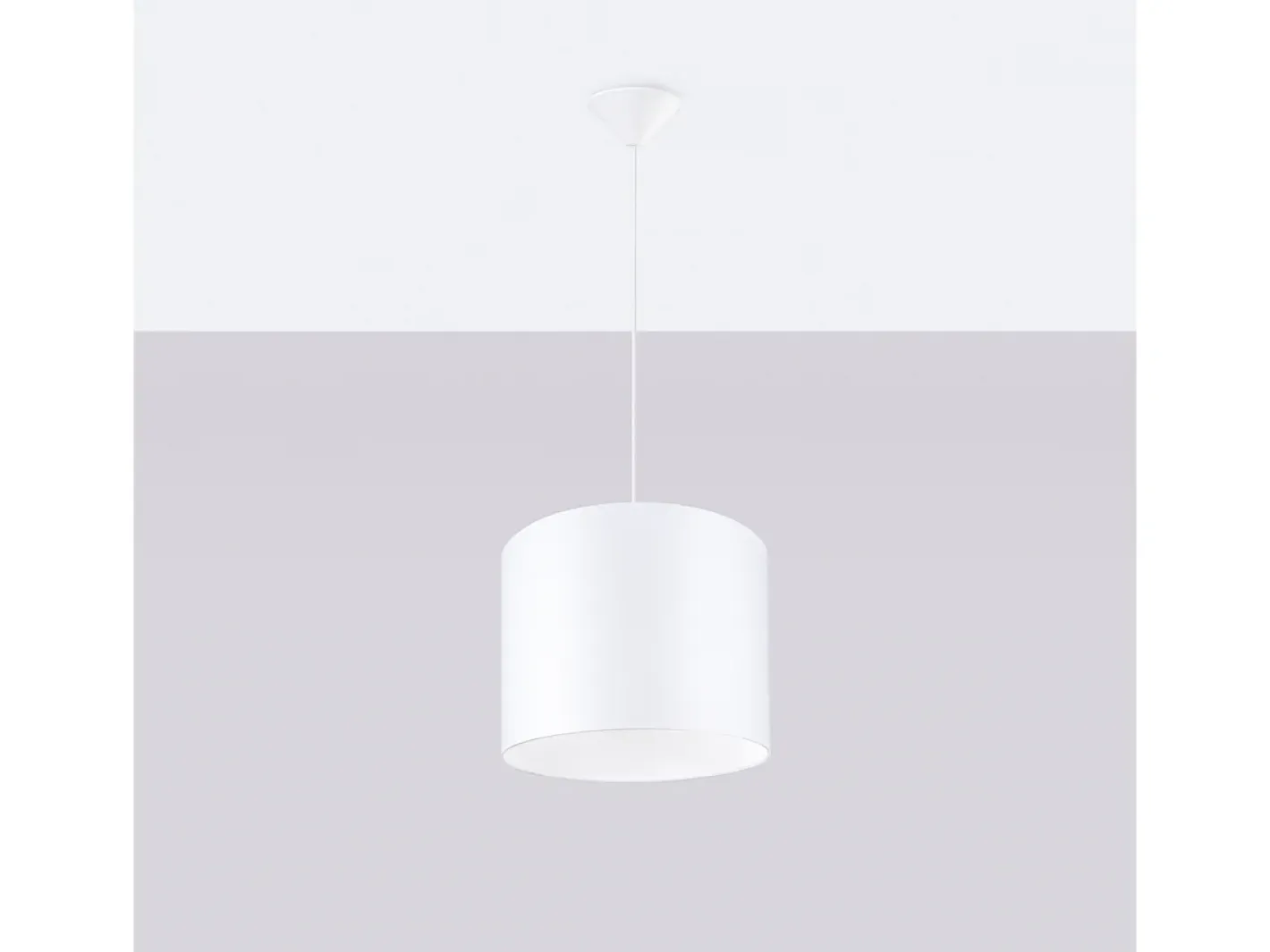 Sollux Lighting Lámparas colgantes Gloxo minimalista de tela/PVC - 1 fuentes luminosas 3000K - L.30 x A.88 cm - Blanco