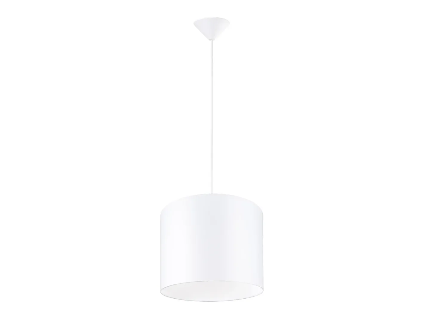 Sollux Lighting Lámparas colgantes Gloxo minimalista de tela/PVC - 1 fuentes luminosas 3000K - L.30 x A.88 cm - Blanco