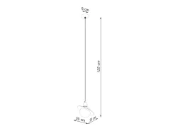 Sollux Lighting Lámparas colgantes Gloxo moderno de acero - 1 fuentes luminosas 4000K - L.20 x A.125 cm - Negro Sale