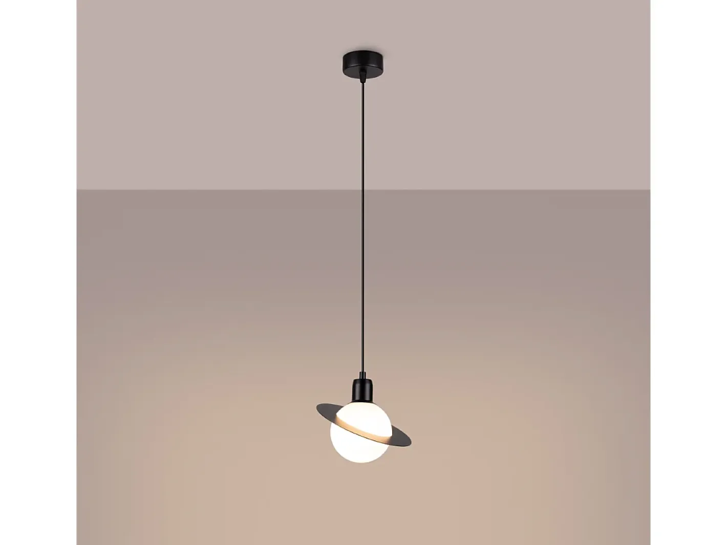 Sollux Lighting Lámparas colgantes Gloxo moderno de acero - 1 fuentes luminosas 4000K - L.20 x A.125 cm - Negro Sale