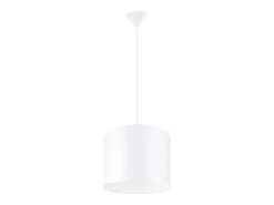 Sollux Lighting Lámpara Suspendida-Lámparas colgantes Gloxo minimalista de tela/PVC - 1 fuentes luminosas 4000K - L.30 x A.88 cm - Blanco