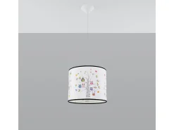 Sollux Lighting Lámparas colgantes Gufo moderno de CLORURO DE POLIVINILO - 1 fuentes luminosas 3000K - L.30 x A.82 cm - Multicolor Hot