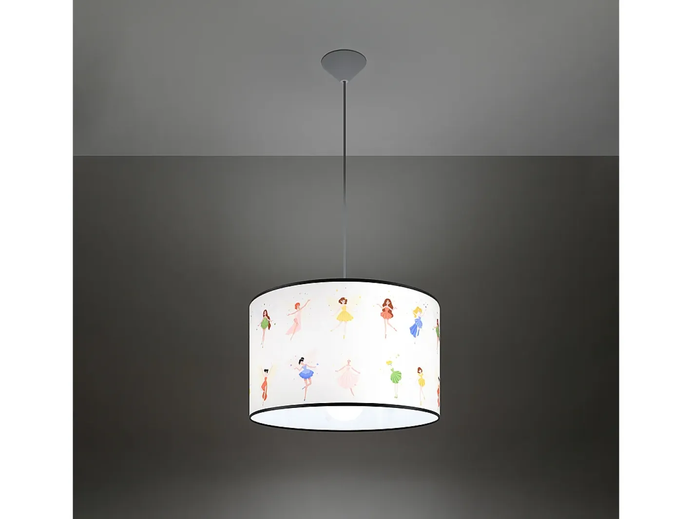 Sollux Lighting Lámpara Suspendida-Lámparas colgantes Hada moderno de CLORURO DE POLIVINILO - 1 fuentes luminosas 4000K - L.40 x A.95 cm - Multicolor