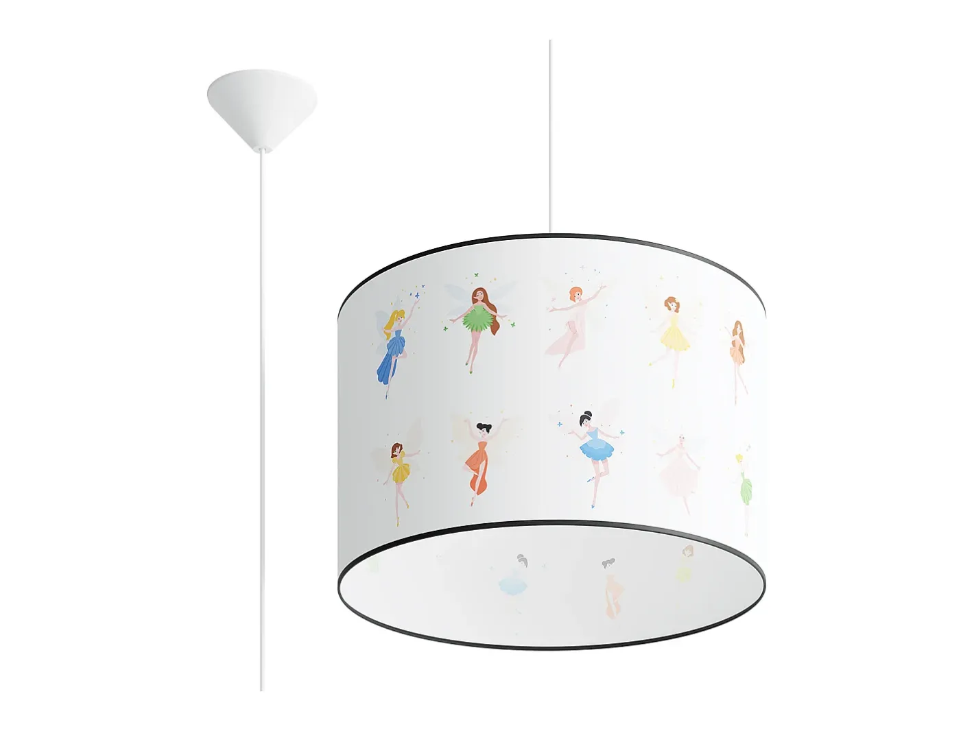 Sollux Lighting Lámpara Suspendida-Lámparas colgantes Hada moderno de CLORURO DE POLIVINILO - 1 fuentes luminosas 4000K - L.40 x A.95 cm - Multicolor