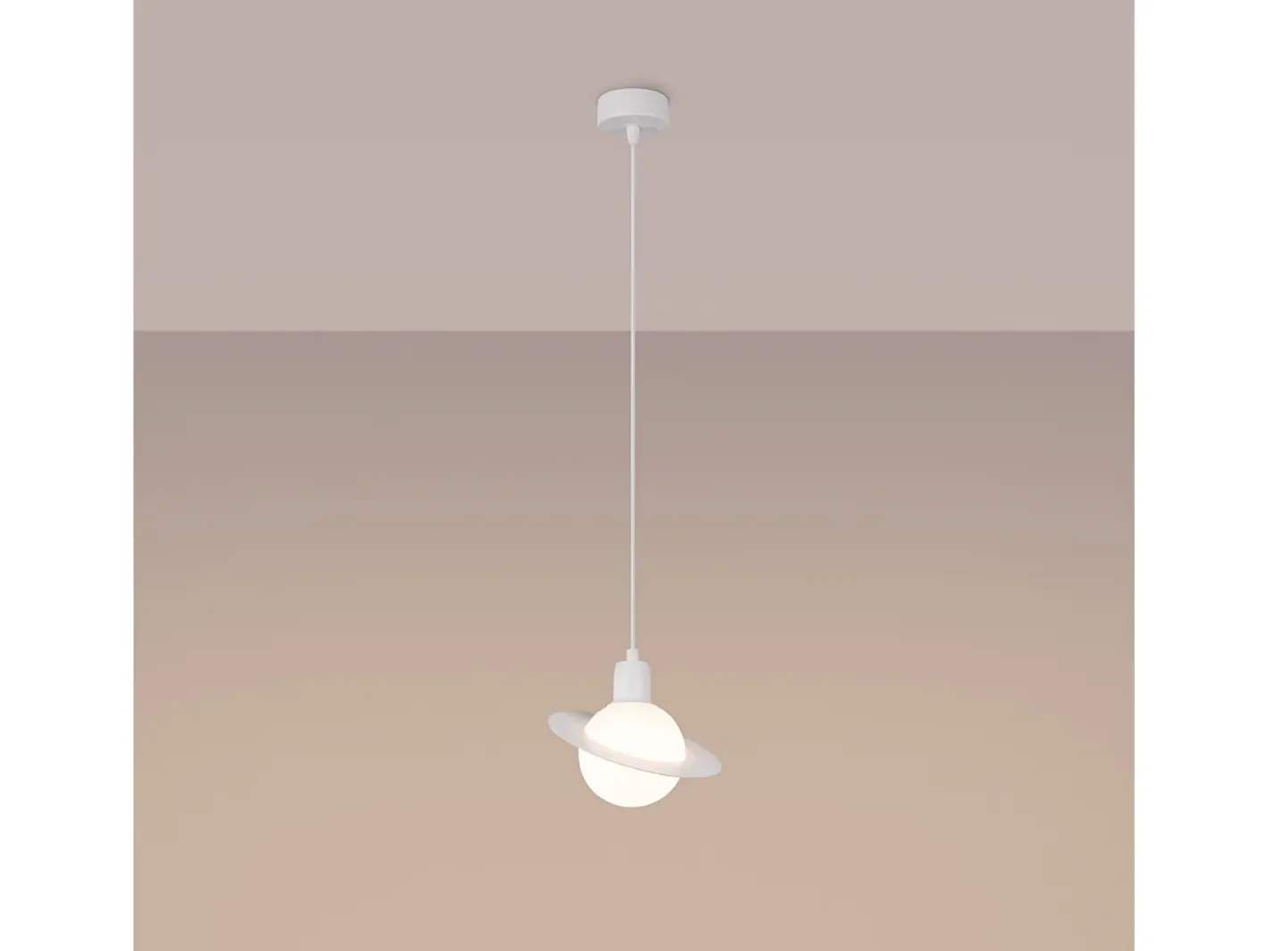 Discount Sollux Lighting Lámparas Colgantes Hyperion Moderno De Acero - 1 Fuentes Luminosas - L.20 X A.125 Cm - Blanco