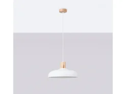 Sollux Lighting Lámpara Suspendida-Lámparas Colgantes Indy Escandinavo De Acero - 1 Fuentes Luminosas - L.38 X A.120 Cm - Blanco