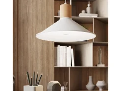 Sollux Lighting Lámparas Colgantes Jaga Escandinavo De Acero - 1 Fuentes Luminosas - L.30 X A.120 Cm - Blanco