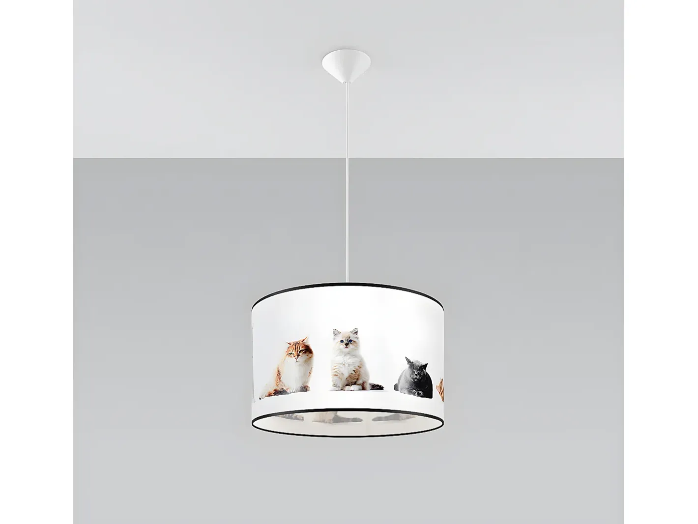 Online Sollux Lighting Lámparas Colgantes Koty Moderno De Cloruro De Polivinilo - 1 Fuentes Luminosas - L.40 X A.95 Cm - Multicolor Blanco