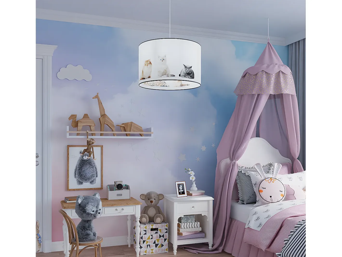 Online Sollux Lighting Lámparas Colgantes Koty Moderno De Cloruro De Polivinilo - 1 Fuentes Luminosas - L.40 X A.95 Cm - Multicolor Blanco