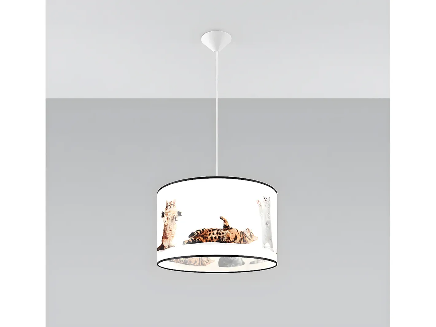 Online Sollux Lighting Lámparas Colgantes Koty Moderno De Cloruro De Polivinilo - 1 Fuentes Luminosas - L.40 X A.95 Cm - Multicolor Blanco