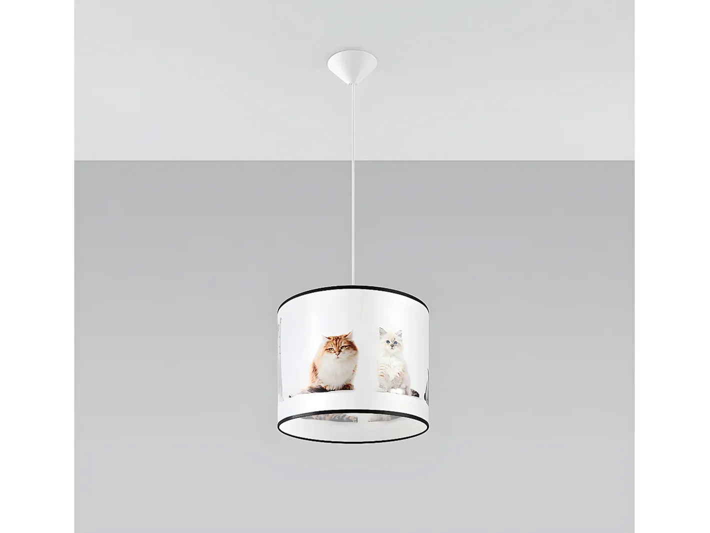 Sollux Lighting Lámparas Colgantes Koty Moderno De Cloruro De Polivinilo - 1 Fuentes Luminosas - L.30 X A.95 Cm - Multicolor Blanco / Multicolor Online