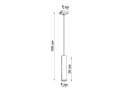 Sollux Lighting Lámparas Colgantes Lagos Moderno De Acero - 1 Fuentes Luminosas - L.8 X A.100 Cm - Cromo Gris Best